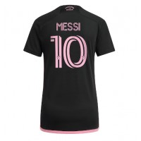 Camiseta Inter Miami Lionel Messi #10 Segunda Equipación Replica 2023-24 para mujer mangas cortas